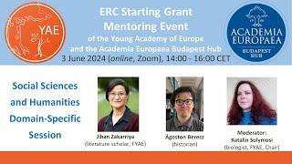 ERC Starting Grant Mentoring Event 2024 - Social Sciences and Humanities Breakout Session