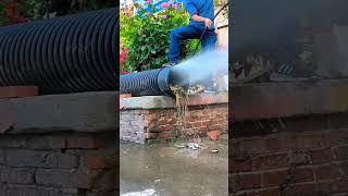 High pressure nozzle to clean the pipe debris- Good tools and machinery make work easy