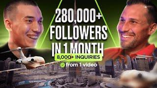 280,000+ followers in 1 month and 8,000+ inquiries from 1 video for my client Javi