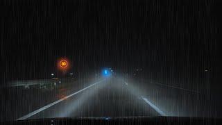 ️Driving Silently Alone on a Rainy Highway️Real Footage(No Loop)