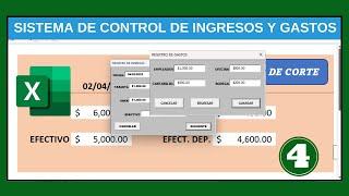 Sistema de Control de Ingresos y Gastos en Excel Gratis para Descargar - Parte 4