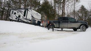 Moving our RV to our property in Vermont in WINTER