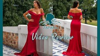 Red Mermaid Off Shoulder Prom Evening Formal Dress | ZAPAKA