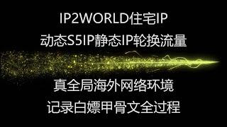 IP2WORLD住宅IP，动态S5IP，静态IP，轮换流量，真全局海外网络环境，记录白嫖甲骨文全过程，将白嫖进行到底。。。