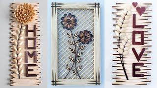 3 Amazing Wall Hanging Home Decor Craft Ideas | Wall Hanging With Waste Wooden Spoon, Pista Shells