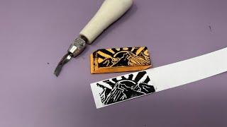 How to Make Eraser Prints  Part 2 Carving & Ink