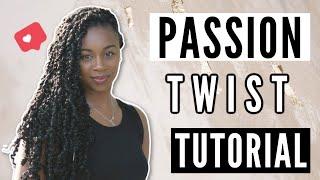 EASY PASSION TWIST WITHOUT Rubberband method or Crochet:  Freetress Water Wave Hair