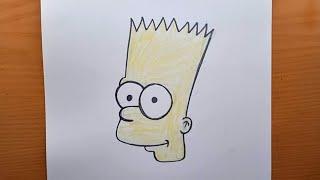 Comment dessiner BART SIMPSON étape par étape, facile et rapide | Dessin au crayon