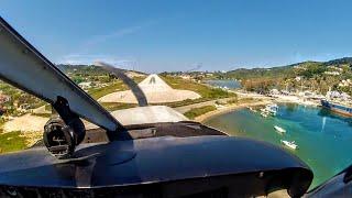 MY FIRST LANDING AT SKIATHOS AS PILOT! Cockpit/Pilot's View Touch and Go @ Skiathos Airport