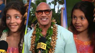 Dwayne Johnson's Daughters CRASH His Interview! (Exclusive)