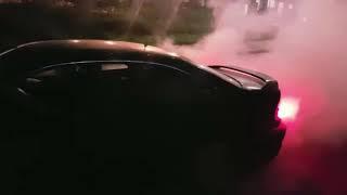 Drift car tyre prep smokey burnout bmw e46