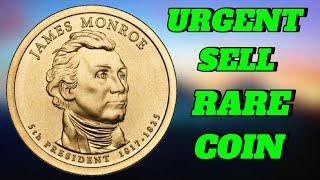 Gold Colour James Monroe One dollar coin! worth big money