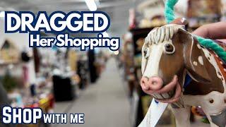 DRAGGED My Sister Antique Shopping | Shop With Me for Resale | Antique Mall Reselling