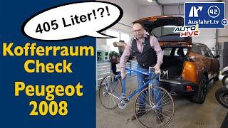 Kofferraum-Check: Peugeot 2008 - was passt in den Kofferraum? Fahrrad? Leiter? Koffer? Taschen?