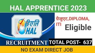 HAL Apprentice 2023 | HAL Graduate diploma and iti apprentice 2023 | HAL apprentice vacancy 2023 |