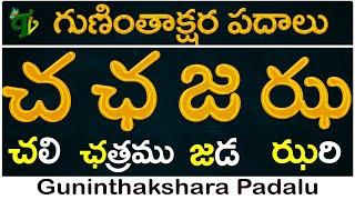 Guninthakshara Padalu in telugu |చ ఛ జ ఝ గుణింత పదాలు |Ca Cha Ja Jha Gunintha Padalu |Telugu Vanam