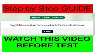 Asan Karobar card | psychometric assessment test | complete guide | how to pass | CM loan | Part 2