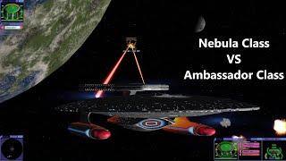 Nebula Class VS Ambassador Class | Bridge Commander Remastered | Star Trek Ship Battle |