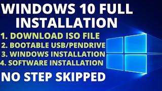 (2024) How To Install Windows10 From USB Flash Drive/Pendrive (Full Step-By-Step Guide) No step Skip