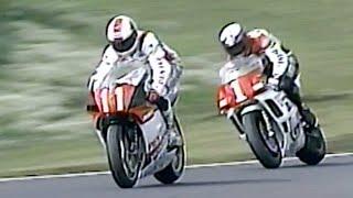 1989 国際A級500cc  Rd.3 八代俊二NSR vs.YZR藤原儀彦のドッグファイト 筑波サーキット