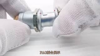 Lemo Circular Electrical Connectors Chrome Plated Fixed Plug