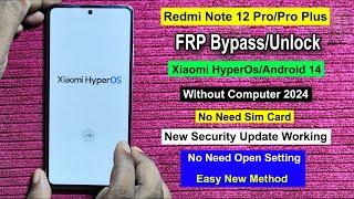 Redmi Note 12 Pro/Pro Plus FRP Bypass Android 14 HyperOS |Gmail Lock Remove Redmi Note 12 Pro (Ruby)