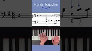  Hands Together in 6/8! Step 2 #beginnerpiano #twohands #gmajor