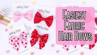 HOW TO MAKE FABRIC BOWS | DIY HAIR ACCESSORIES | DIY FABRIC HAIR BOW