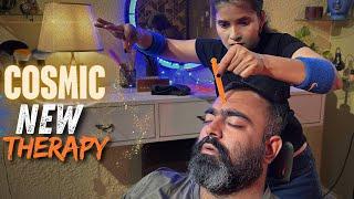 Pain Relief Head Massage With New Tool | Cosmic Head Massage Makes You Lose Your Mind