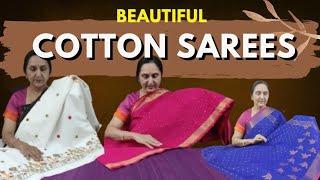 Beautiful COTTON SAREES   || " Light as air, stylish as ever " ||