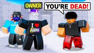 Toxic Players BULLIED Me.. So I Called The OWNER! (Roblox Rivals)