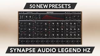 SYNAPSE AUDIO LEGEND HZ  50 Custom Patches ► Space Explorations Sound Bank