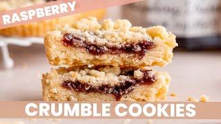 Easy Raspberry Crumble Cookies - Recipe by Broken Oven Baking