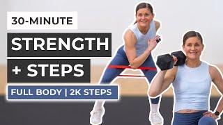 30-Minute Strength and Steps Workout (All Standing, LISS Cardio)