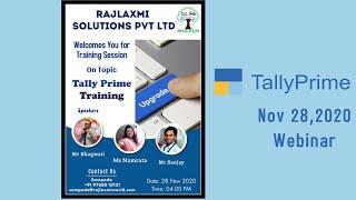 Tally Prime Training Webinar | 28 Nov 2020 | RSPL