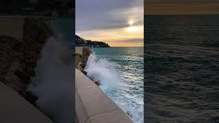 Watching the waves on Promenade des Anglais-Nice France #short #shorts #shortvideo #travelvlog