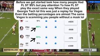 Rigged #10 Florida State vs Boston College | THIS WAS A REPLAY FOR VEGAS WHEN WILL YOU WAKE UP ??