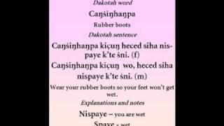 Dakota Language book Clothing.wmv