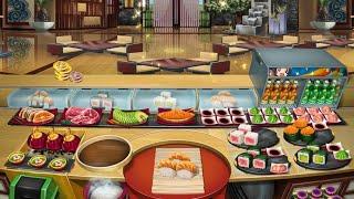 Cooking Fever - Sushi Restaurant Level 40  (3 Stars/Orders Memorized)