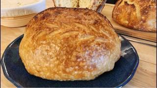 Easy Overnight Sourdough Bread - Sourdough Country Loaf - 4 Ingredients - The Hillbilly Kitchen