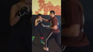 UFC Champion Alex Pereira teaches Nina Drama how to block a leg kick #shorts #UFC #mma