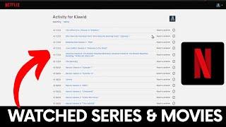 How to Check Viewing History on Netflix - Watch History #netflix