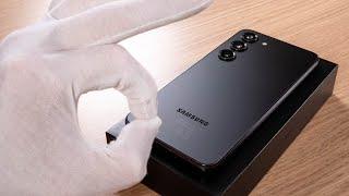 Samsung Galaxy S23 Phantom Black Aesthetic Unboxing ASMR + Setup + Comparison to S23 Ultra