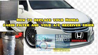 How replace your Honda Stream a/c receiver drier and cabin filter. #hondastreamacservice