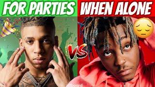 RAP SONGS FOR PARTIES vs RAP SONGS YOU LISTEN TO WHEN ALONE!