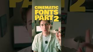 Cinematic fonts to Use in Video: Pt. 2 #shorts #fonts #bowlbyone