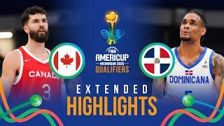 Canada  vs Dominican Republic   | Extended Highlights | FIBA AmeriCup 2025 Qualifiers 2025