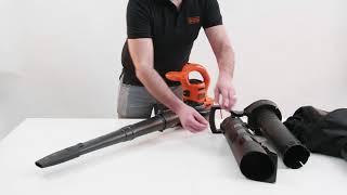 How to assemble and disassemble the BLACK+DECKER® 3 in 1 Backpack Blower Vacuum blower tube