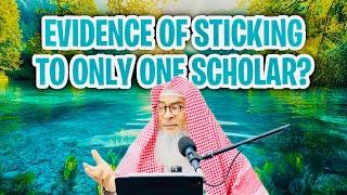 What is the evidence of sticking to only ONE Scholar, please tell us so we can defend you?