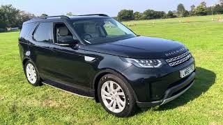 2017/66 Santorini Black Landrover Discovery 2.0 HSE 7 Seater ULEZ3 LR History Ivory Leather Pan Roof